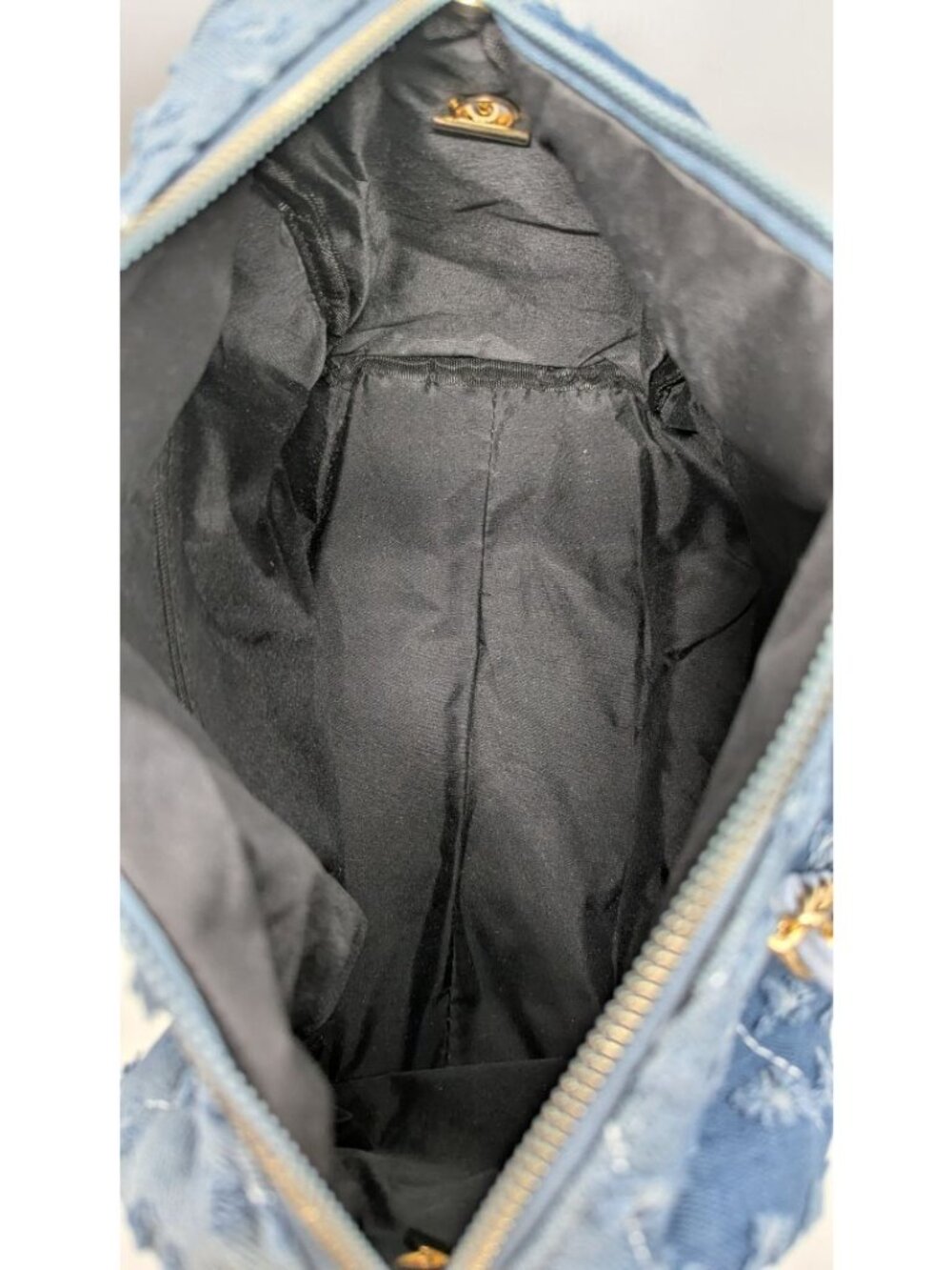 Medium Wash Distressed Denim Purse - Picture 5 of 7